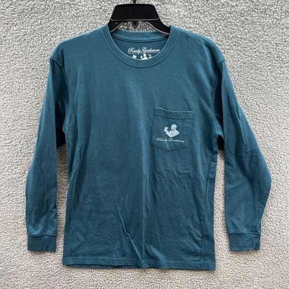 Rowdy Gentleman Teal Pocket Tee If It Flies Spaniel Duck Hunting Graphic Large - Picture 1 of 9